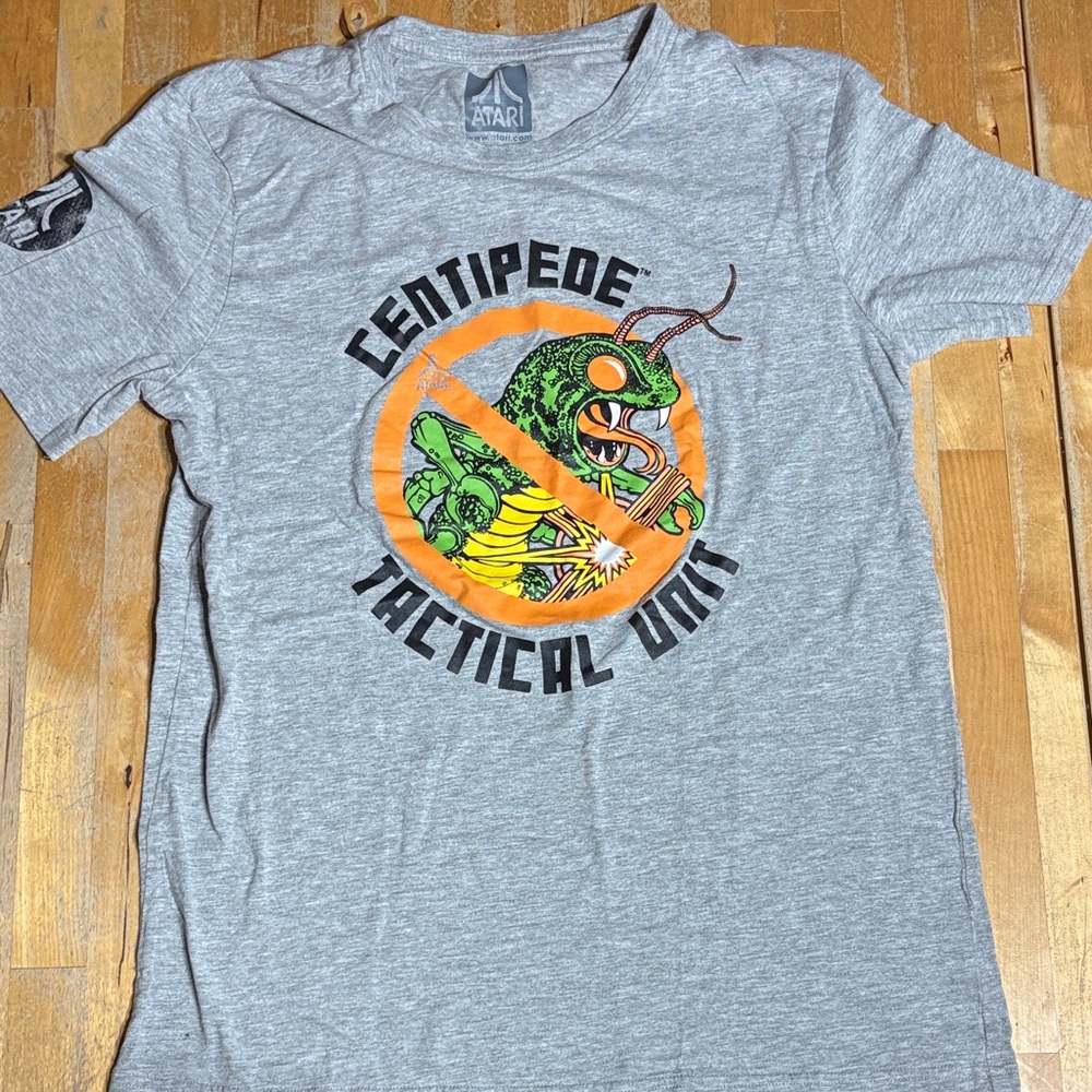Atari Centipede Tactical Unit Gray T-Shirt